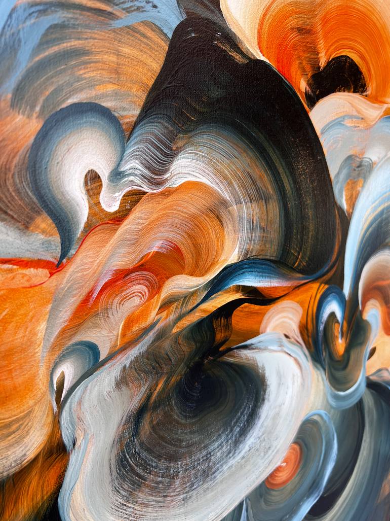 Original Art Deco Abstract Painting by Genevieve Leavold