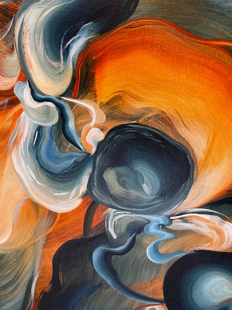 Original Art Nouveau Abstract Painting by Genevieve Leavold