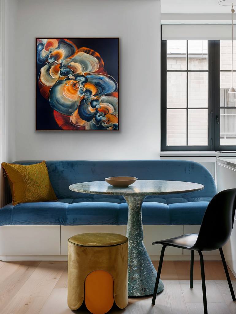 Original Art Nouveau Abstract Painting by Genevieve Leavold