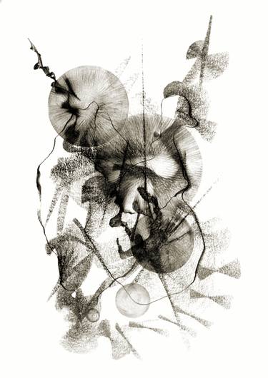 Original Abstract Expressionism Abstract Drawings by Genevieve Leavold