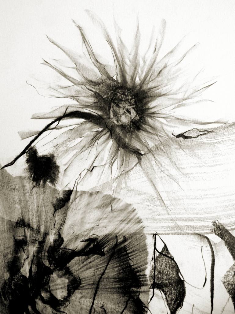 Original Abstract Mortality Drawing by Genevieve Leavold