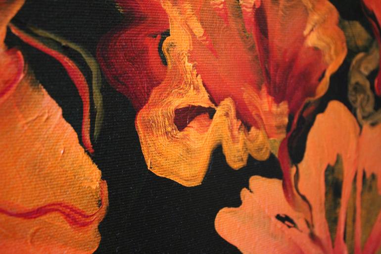 Original Abstract Botanic Painting by Genevieve Leavold