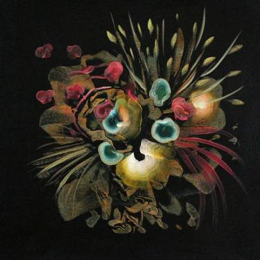 Original Abstract Botanic Paintings by Genevieve Leavold