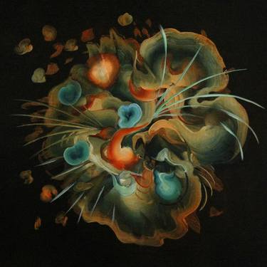 Original Abstract Botanic Paintings by Genevieve Leavold