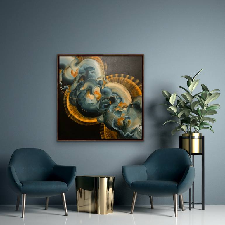 Original Abstract Expressionism Abstract Painting by Genevieve Leavold