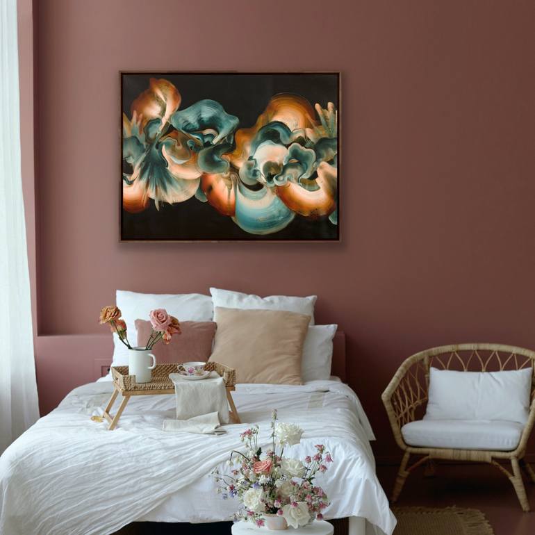 Original Abstract Expressionism Abstract Painting by Genevieve Leavold