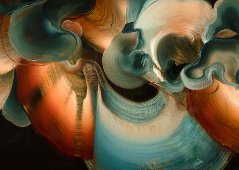 Original Abstract Expressionism Abstract Painting by Genevieve Leavold