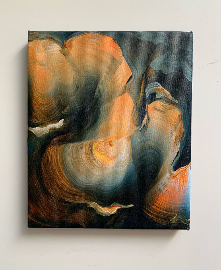 Original Abstract Expressionism Abstract Painting by Genevieve Leavold