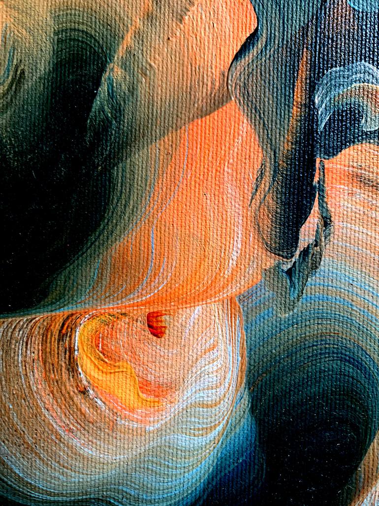 Original Abstract Expressionism Abstract Painting by Genevieve Leavold