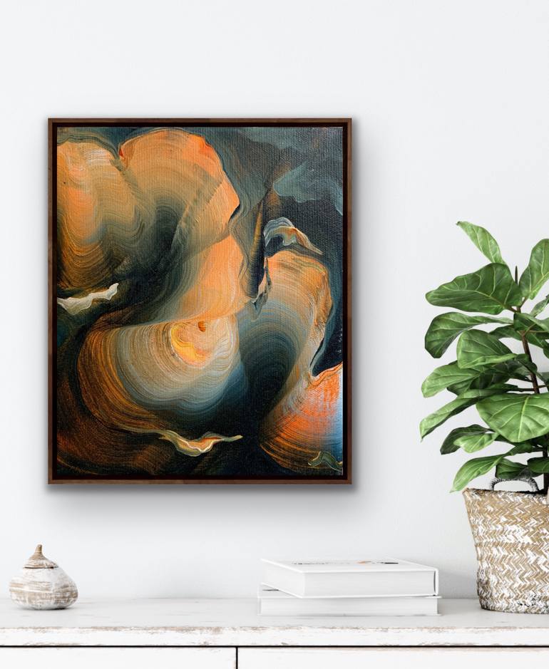 Original Abstract Expressionism Abstract Painting by Genevieve Leavold