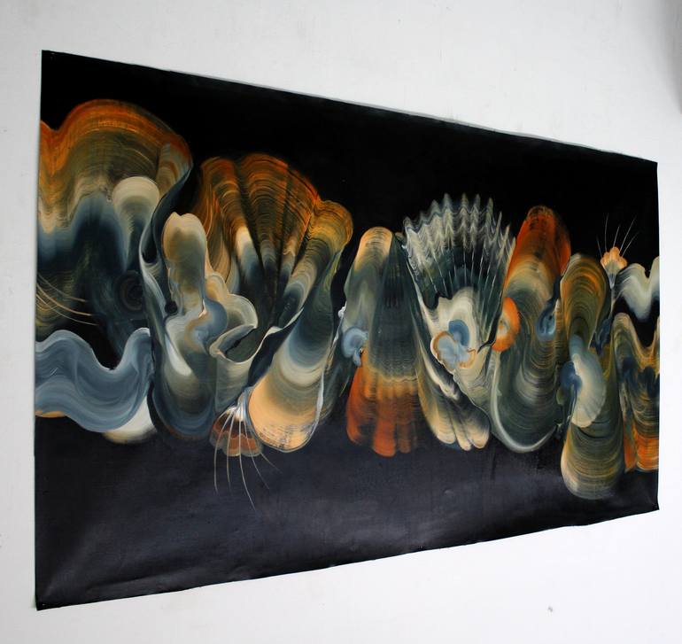 Original Abstract Expressionism Abstract Painting by Genevieve Leavold