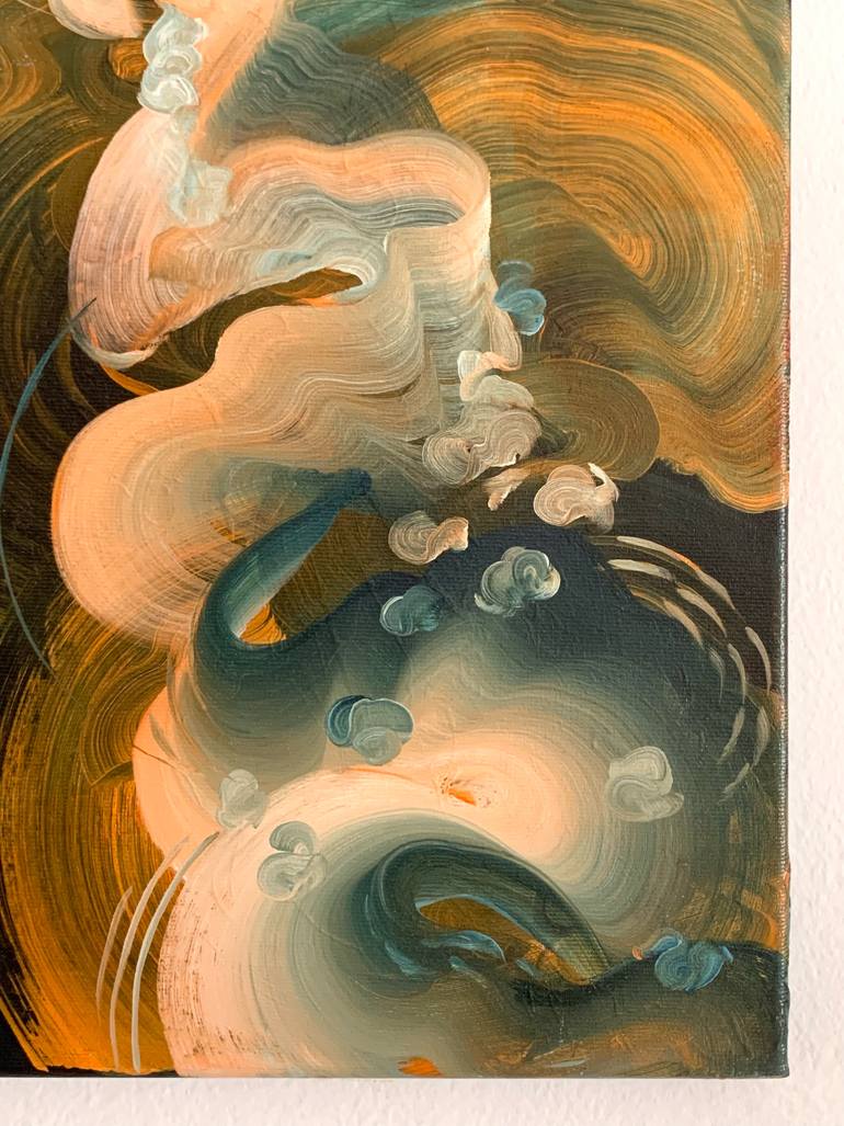 Original Abstract Expressionism Abstract Painting by Genevieve Leavold