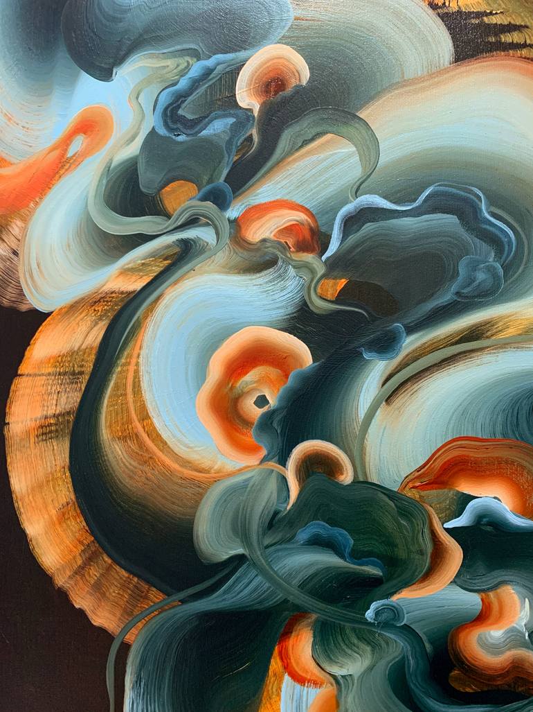 Original Abstract Expressionism Abstract Painting by Genevieve Leavold