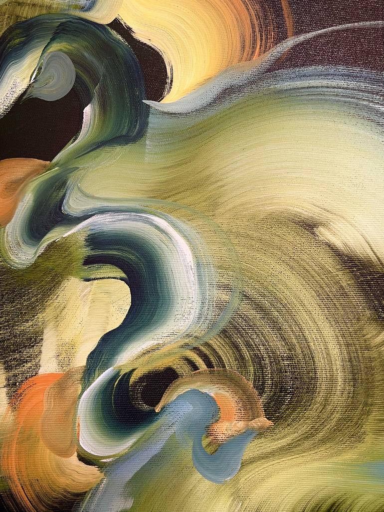 Original Abstract Expressionism Abstract Painting by Genevieve Leavold