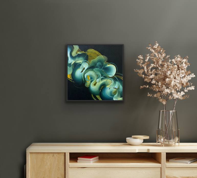 Original Abstract Expressionism Abstract Painting by Genevieve Leavold