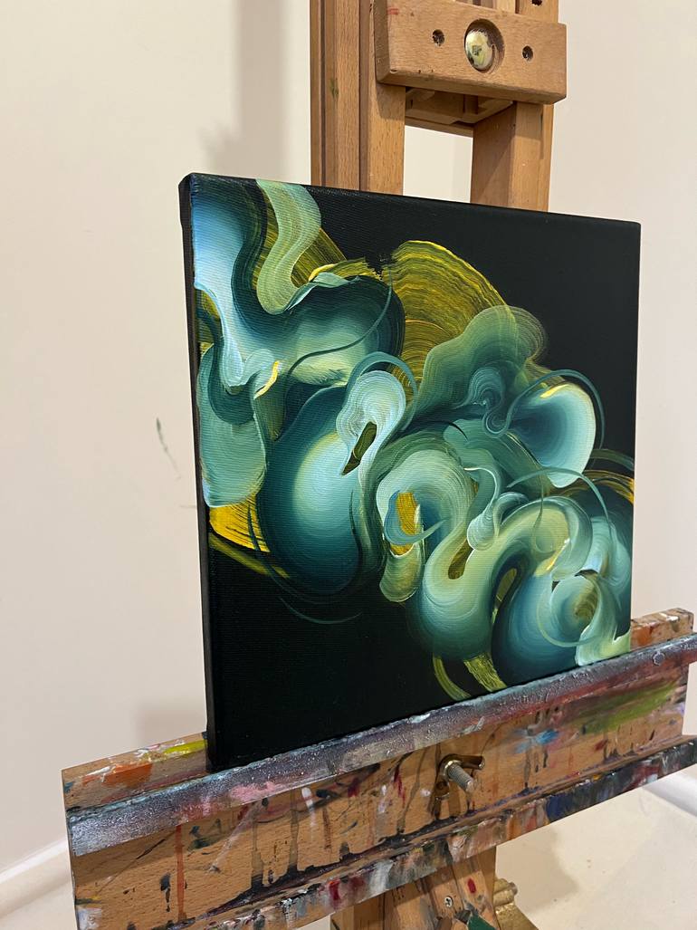 Original Abstract Expressionism Abstract Painting by Genevieve Leavold