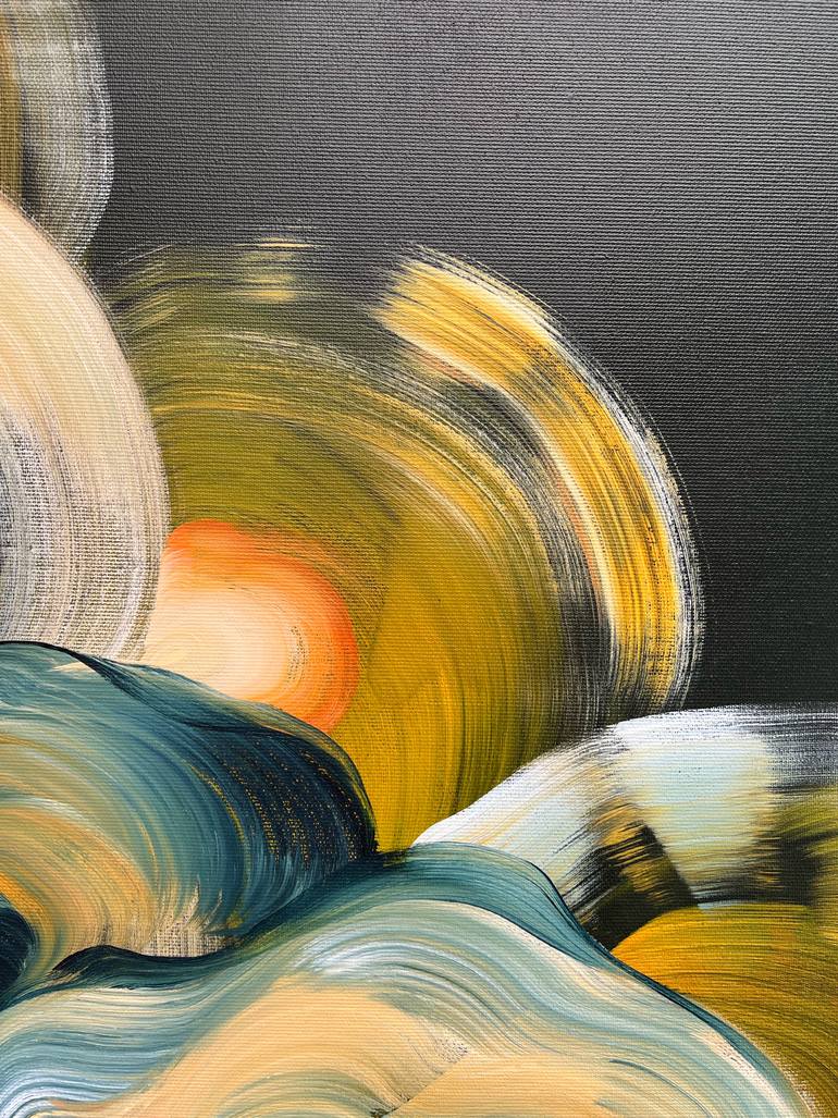 Original Abstract Expressionism Abstract Painting by Genevieve Leavold