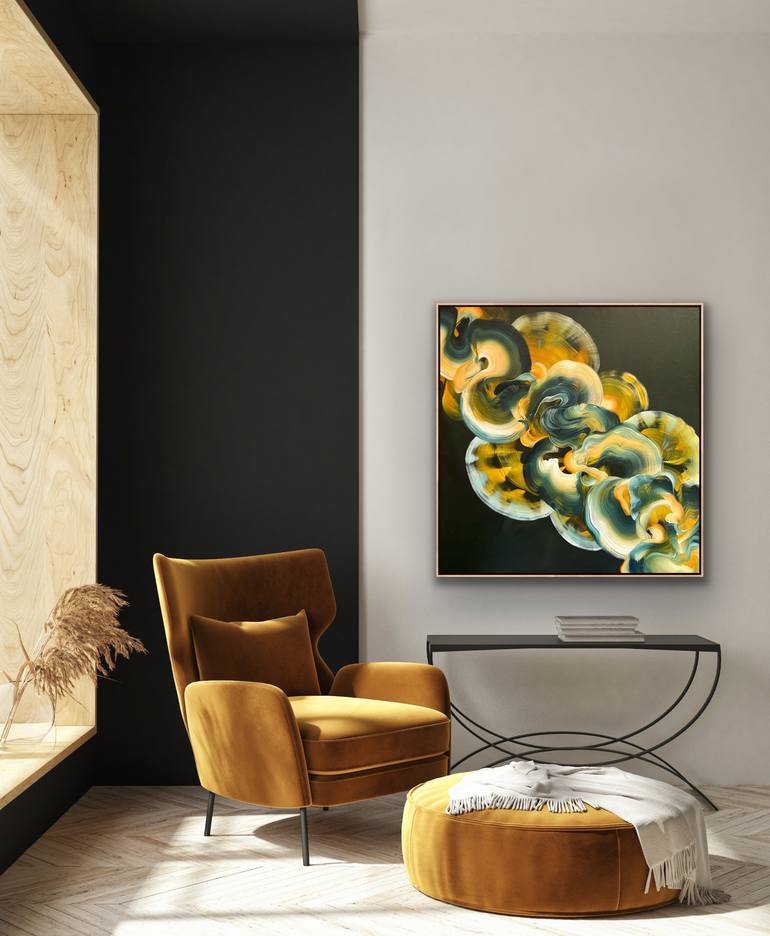 Original Abstract Expressionism Abstract Painting by Genevieve Leavold