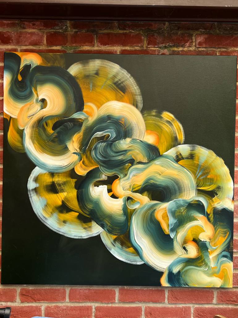 Original Abstract Expressionism Abstract Painting by Genevieve Leavold