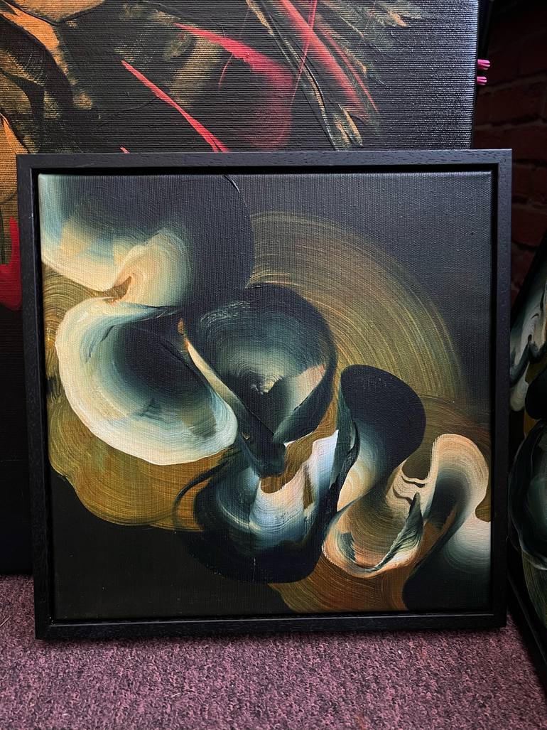 Original Art Deco Abstract Painting by Genevieve Leavold