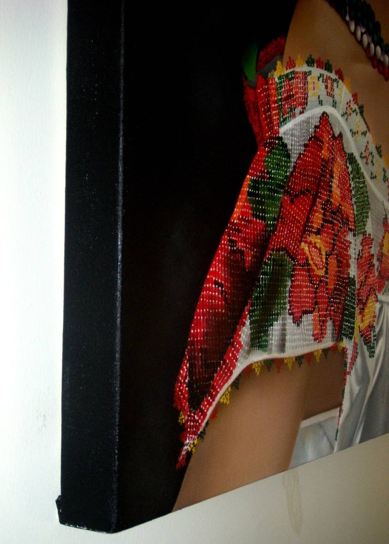 Original Photorealism Women Painting by Norela Art
