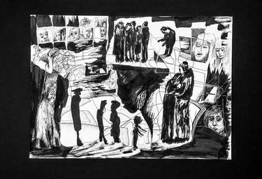Original Expressionism Mortality Drawings by Lilia Goyzman