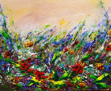 Print of Abstract Expressionism Floral Paintings by Thierry Vobmann