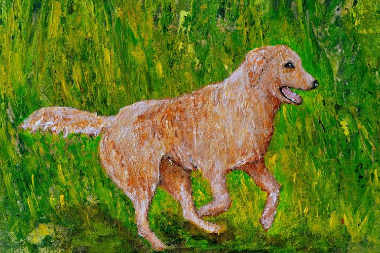 Original Dogs Painting by Thierry Vobmann