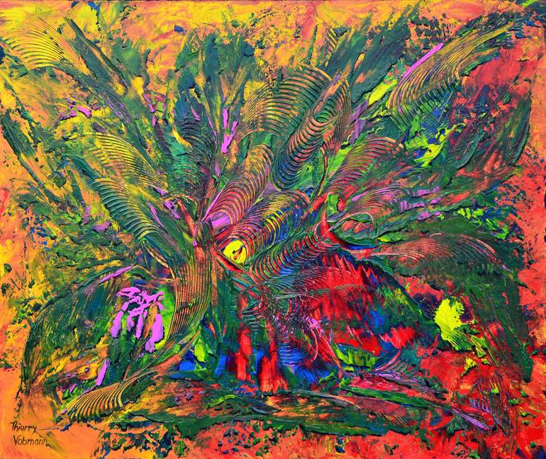 Original Other Painting by Thierry Vobmann | Abstract Art on Canvas | AUTUMN SET