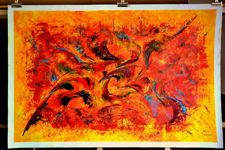 Original Abstract Expressionism Abstract Painting by Thierry Vobmann