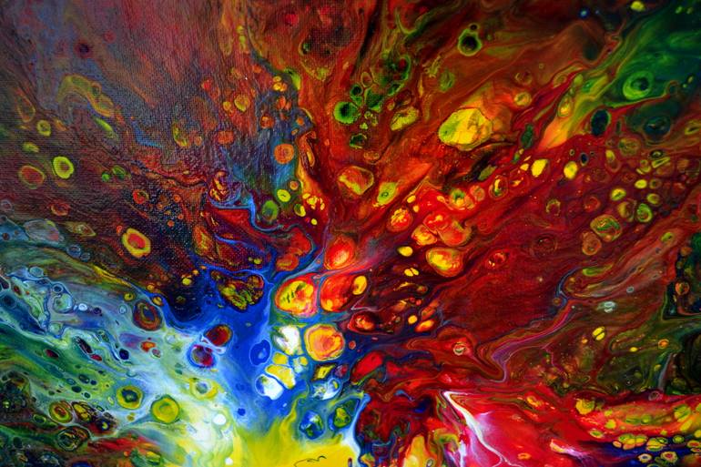 Original Abstract Expressionism Abstract Painting by Thierry Vobmann