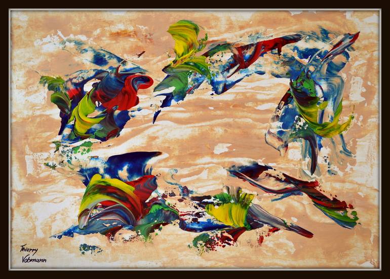 Original Abstract Expressionism Abstract Painting by Thierry Vobmann