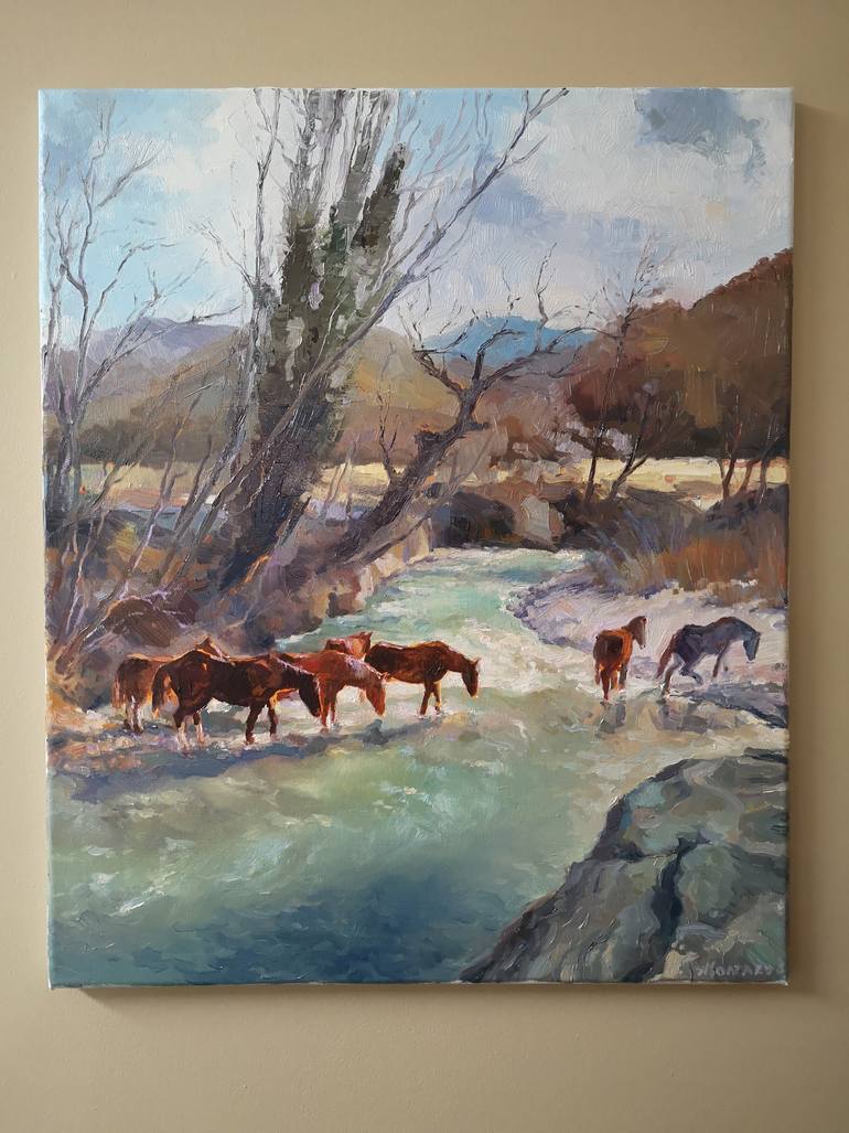 Original Impressionism Landscape Painting by Alexander Koltakov