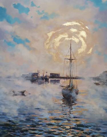 Original Impressionism Seascape Painting by Alexander Koltakov