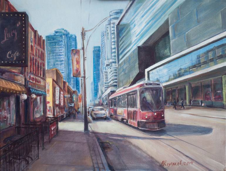 New and Old Toronto Downtown Painting by Alexander Koltakov