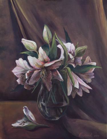 Print of Realism Floral Paintings by Alexander Koltakov