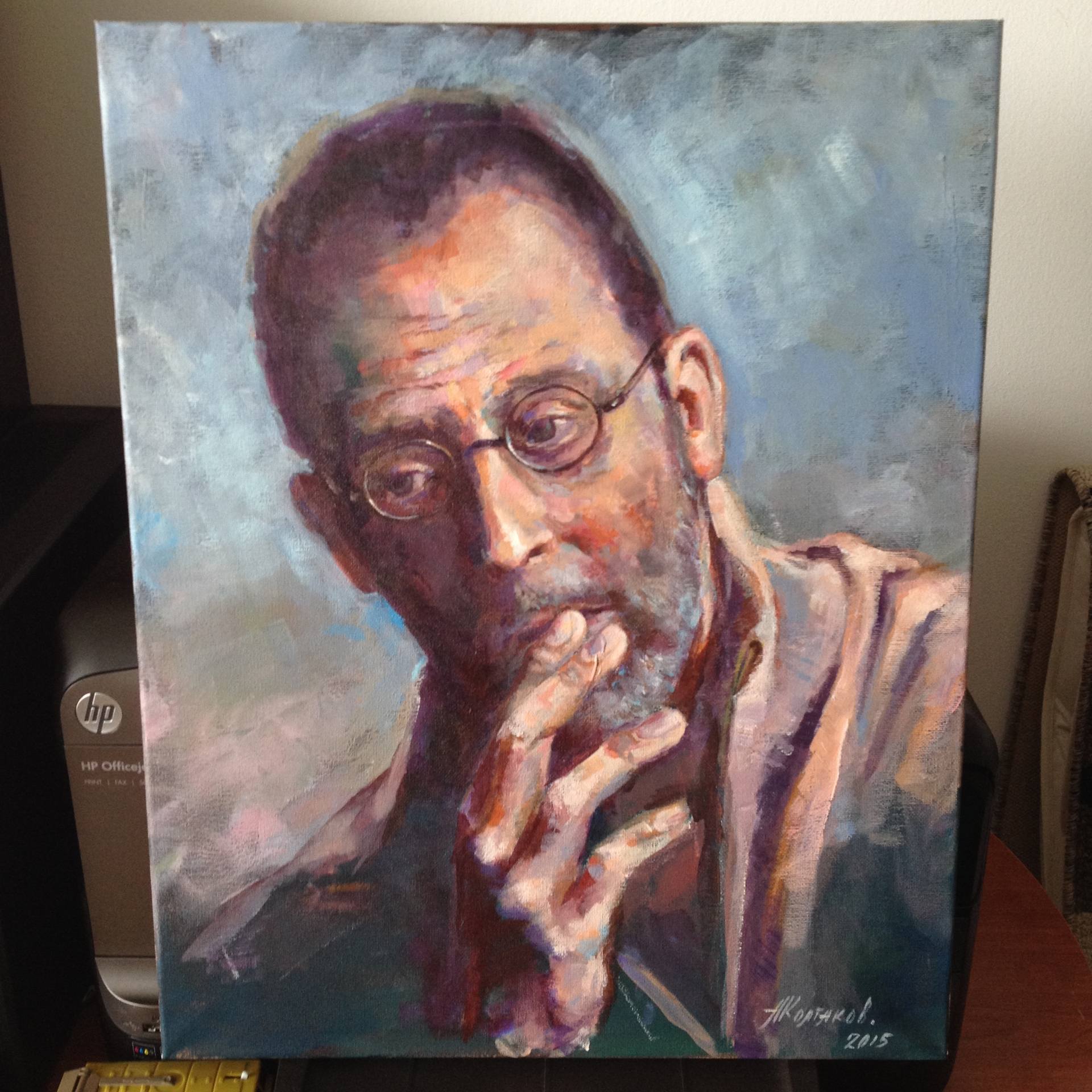 Jean Reno Painting By Alexander Koltakov | Saatchi Art