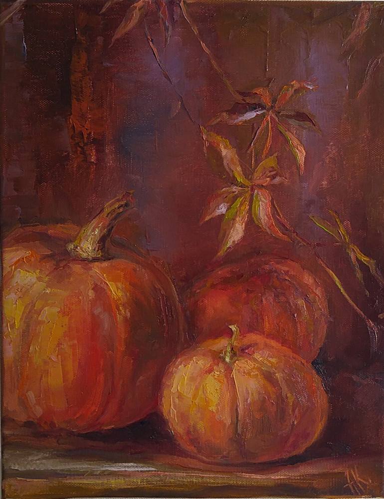 STILL LIFE WITH PUMPKIN Painting by Alexander Koltakov | Saatchi Art