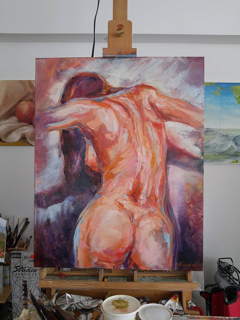 Original Conceptual Nude Painting by Alexander Koltakov