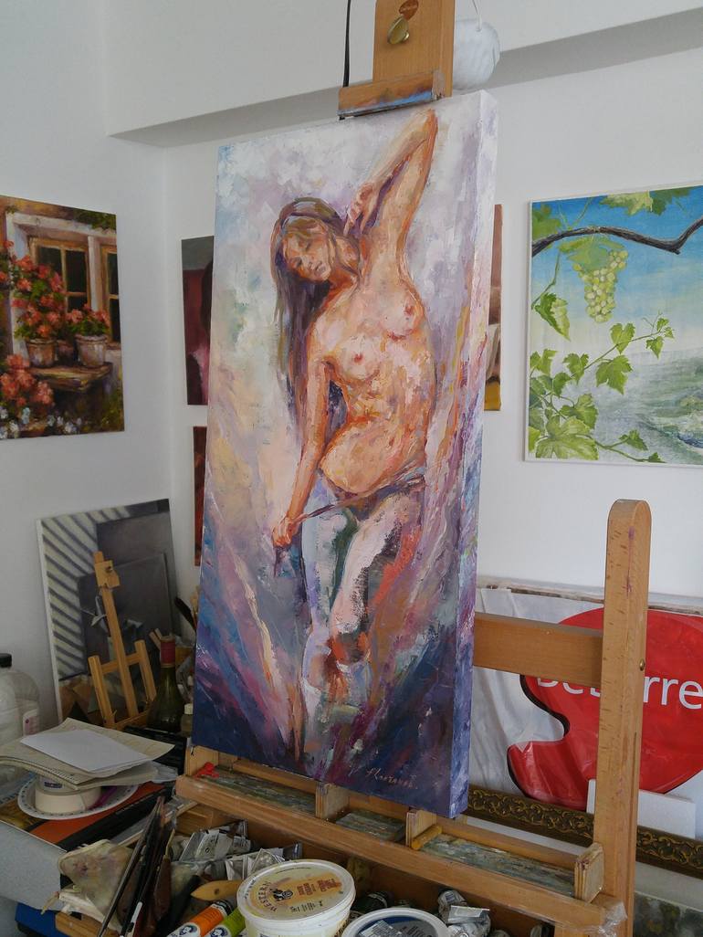 Original Figurative Nude Painting by Alexander Koltakov