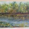 Original oil on canvas board landscape inspired by magical views of Nova Scotia, Canada.