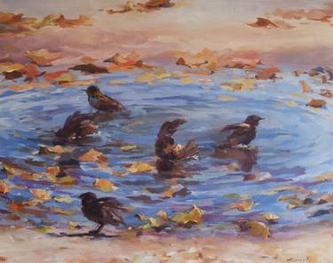 Autumnal bathing (16x20'') thumb