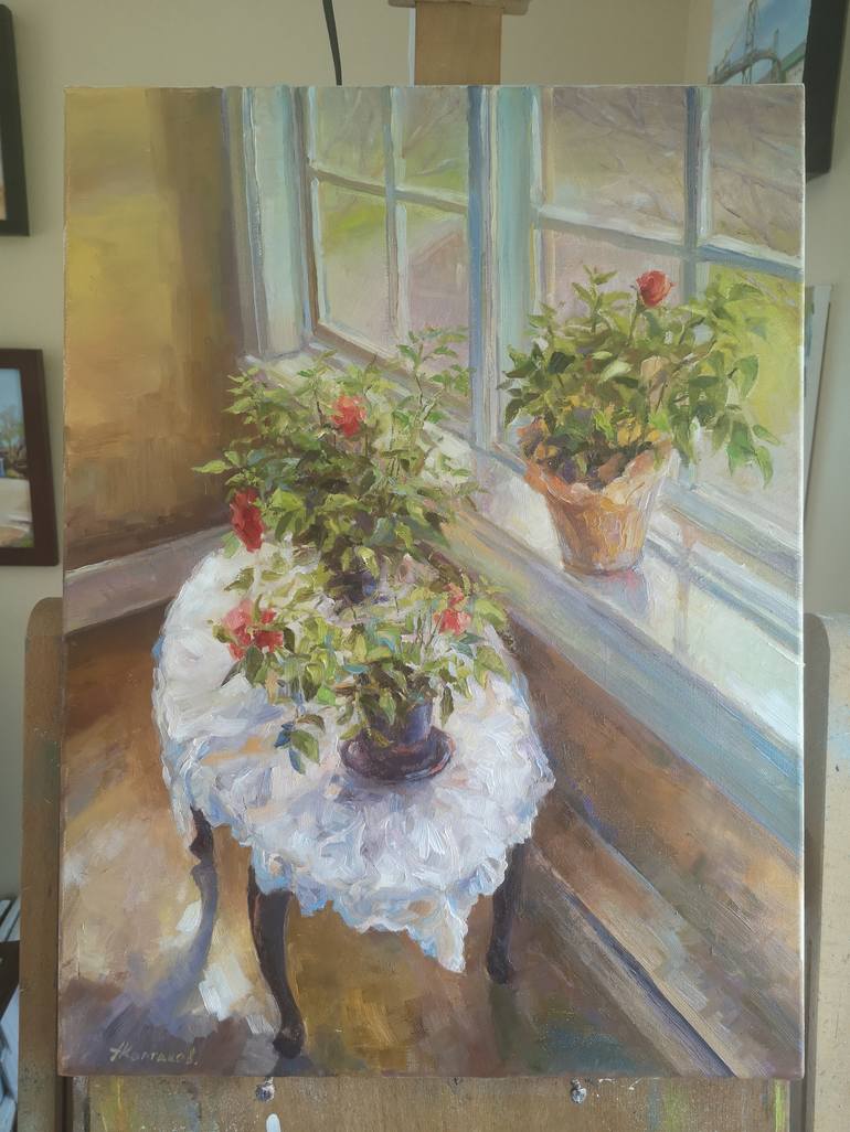 Original Impressionism Still Life Painting by Alexander Koltakov