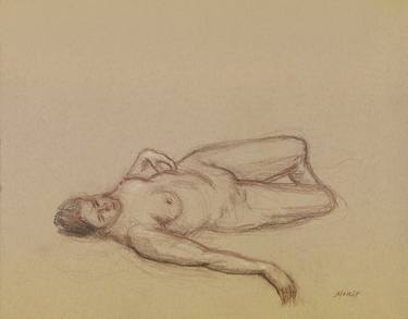Original Nude Drawing by Walter Mosley
