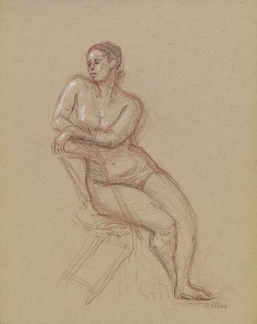 Original Nude Drawing by Walter Mosley