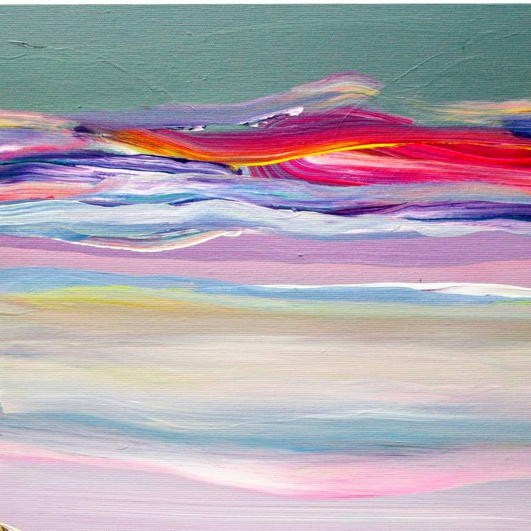 Pink Sunrise Painting by Silja Pogule | Saatchi Art