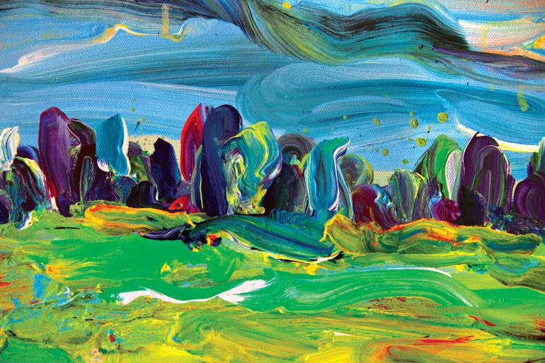 Original Abstract Expressionism Nature Painting by Silja Pogule