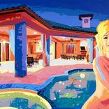 The pool by night by Ton Peelen