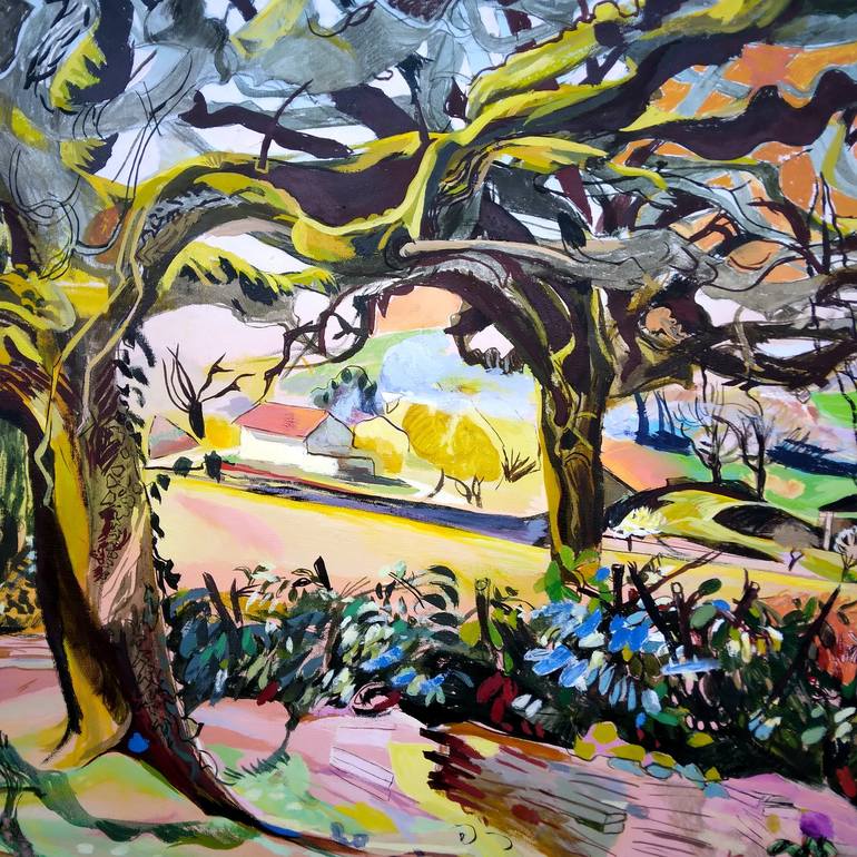 Original Contemporary Tree Painting by Margo Levittoux