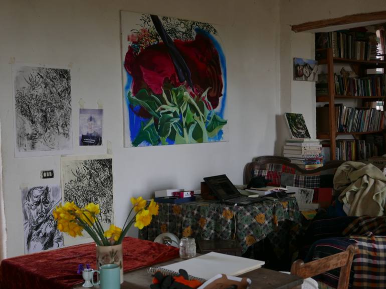 Original Conceptual Botanic Painting by Margo Levittoux